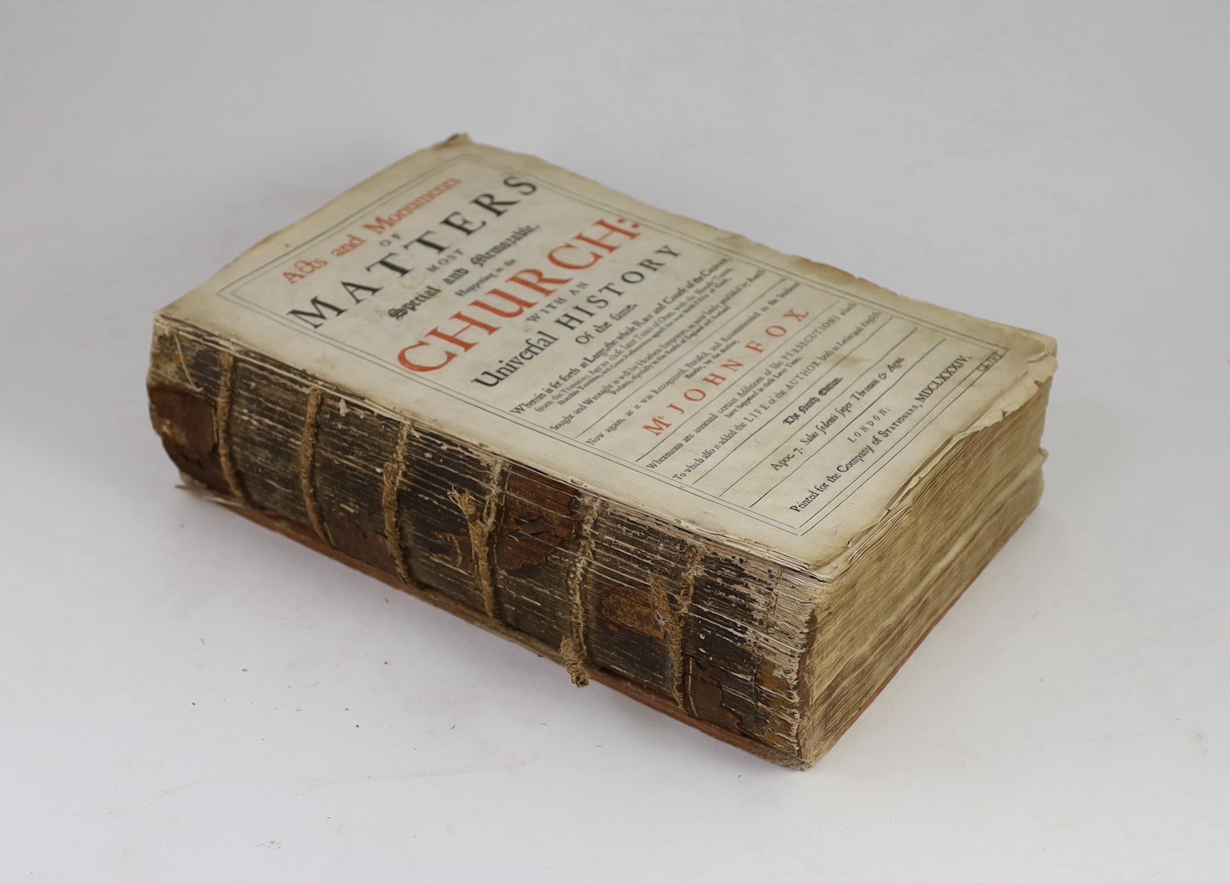 Fox, John - Acts and Monuments of Matters of Most Special and Memorable, Happening in the Church.... Whereunto are annexed certain additions..... to which also is added the Life of the Author.... the ninth edition, vols